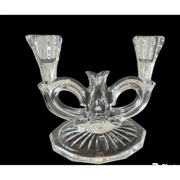 Vintage Lead Crystal Candelabras Set of 2 Taper Candleholders West Germany - Picture 2 of 5